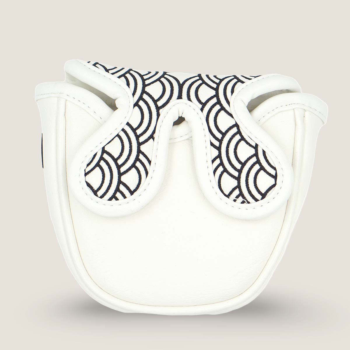 Japanese Wave Mallet Golf Putter Headcovers - White