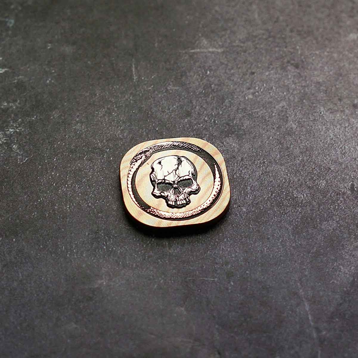 Snake Skull Ball Marker - Mokume