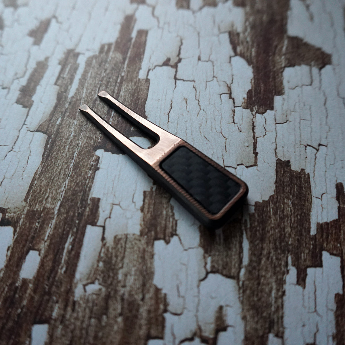 Simple Divot Tool - Copper with Carbon Fiber